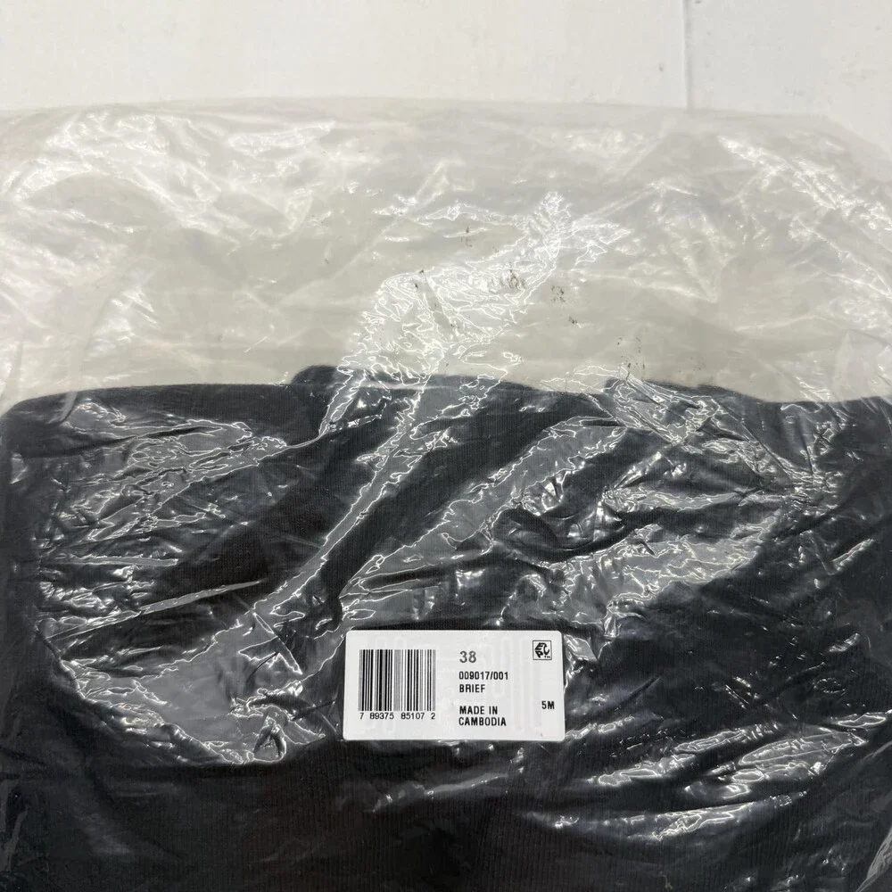 Jockey Briefs Mens 38 Black 6 Pack 100% Cotton Classic Fit Jersey Underwear